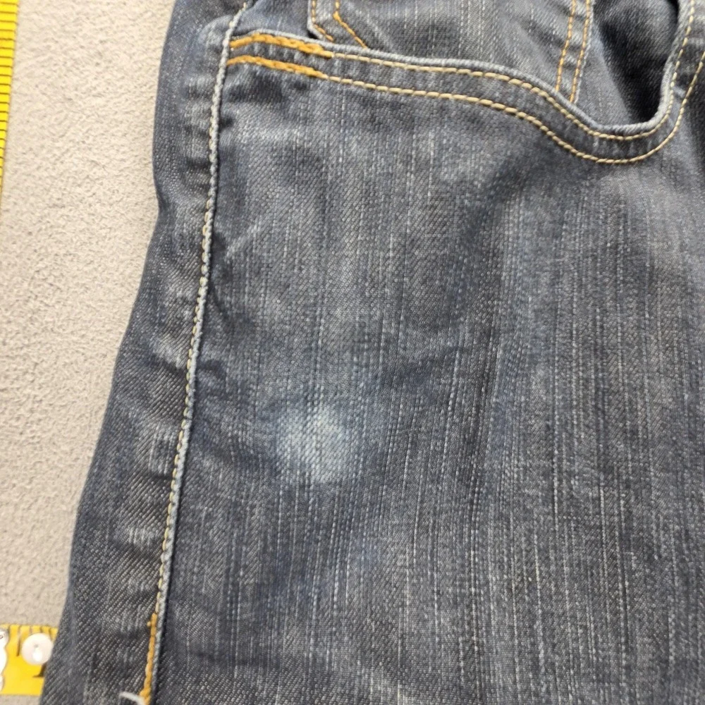 Vintage Levis 504 Jeans Mens Blue‎ Straight Engineered Altered Hem Fits 36x31